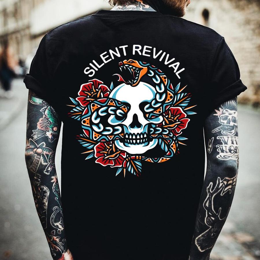 Silent Revival Printed Flower Mens T-shirt