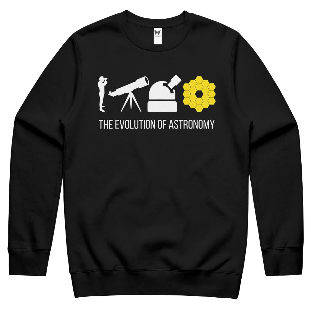 Evolution Of Astronomy Telescope James Webb Space Telescope Crewneck Sweatshirt T-Shirt