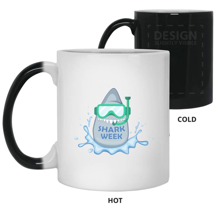 Week of The Shark – Shark Week – Novelty Graphic Color Changing Mug