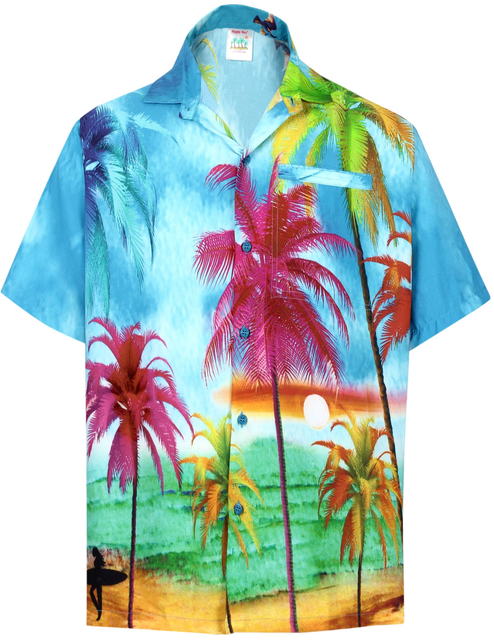 Palm Wave Blue Nice Design Hawaii Shirt Ha70898