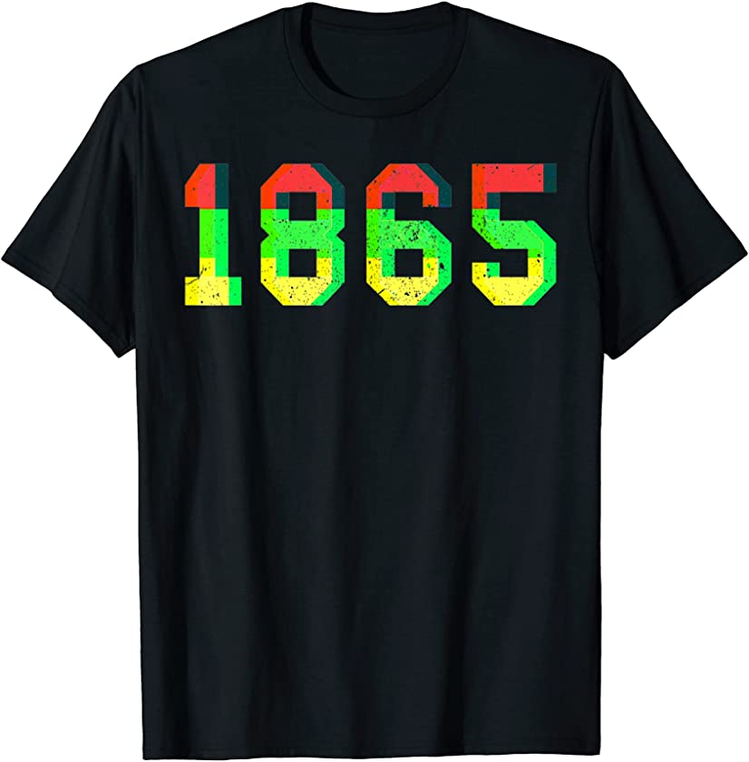 1865 Retro Vintage Distressed Juneteenth Men Women Boy Girl T-Shirt