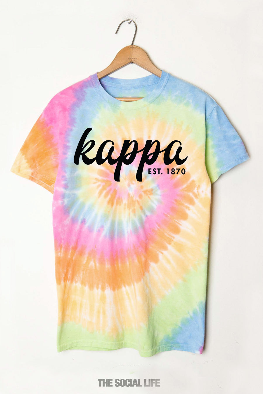 Kappa Kappa Gamma Tie Dye Script Tee