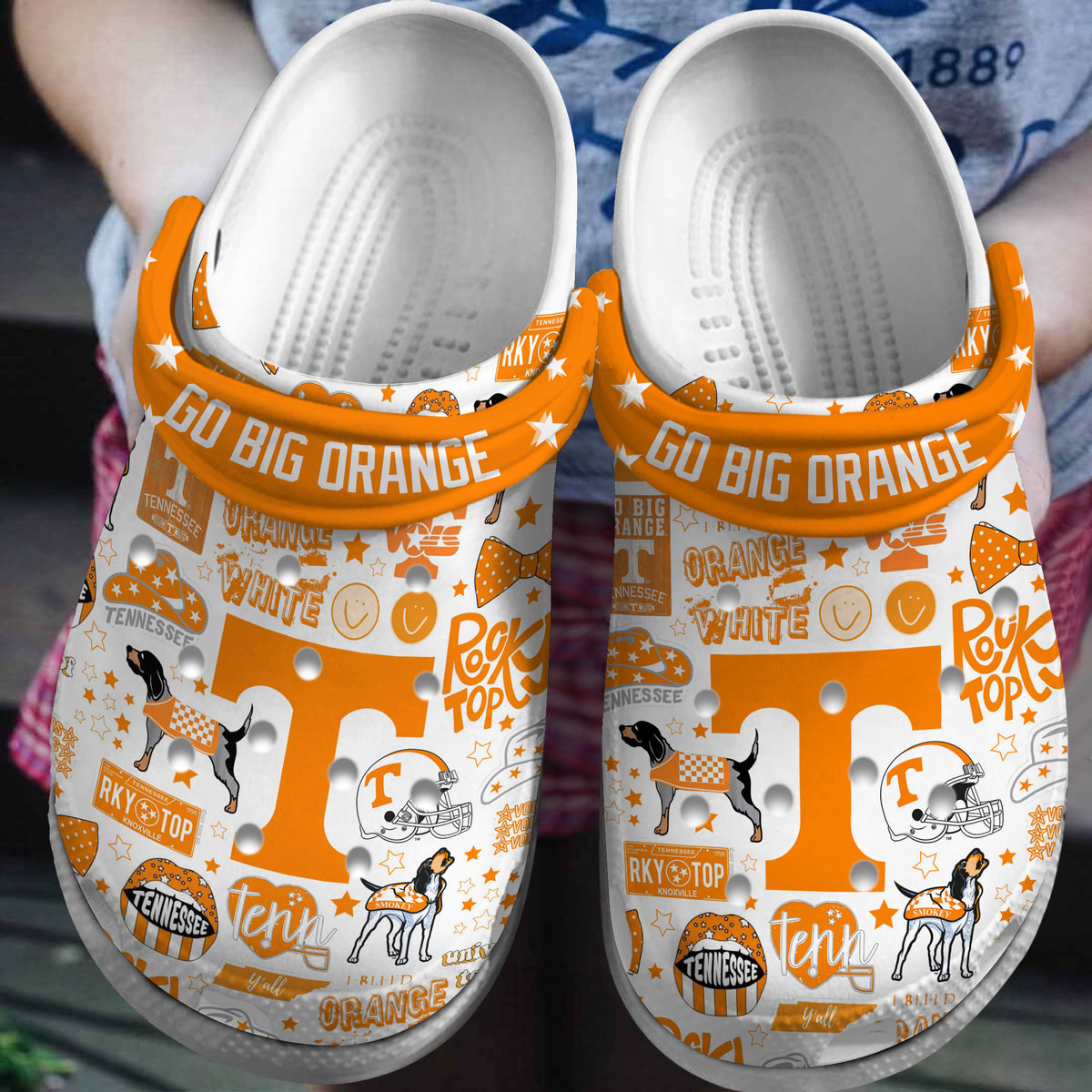 Tennessee Volunteers NCAA Sport Crocs Crocband Clogs Shoes Comfortable For Men Women and Kids 2