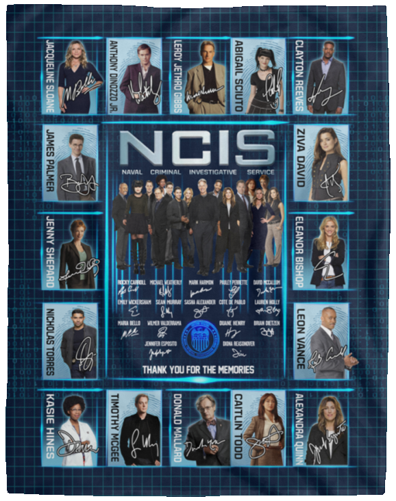 210409900 Ncis Thank You For The Memories Signatures Character Fleece Blanket Quilt Ncis Lovers Movie Fleece Blanket Quilt For Bed Sofa Couch 60X80