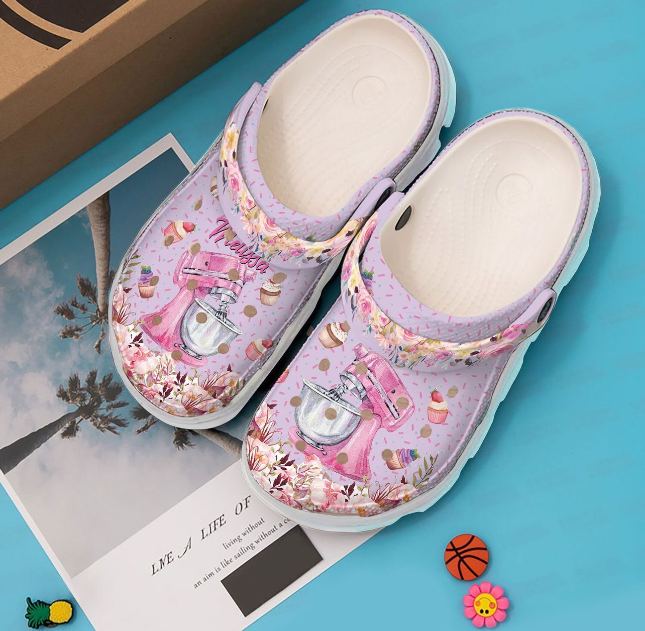 Baking Personalized Clog, Custom Name, Text Cute Mixer, Fashion Style For Women, Men, Kid, Print 3D