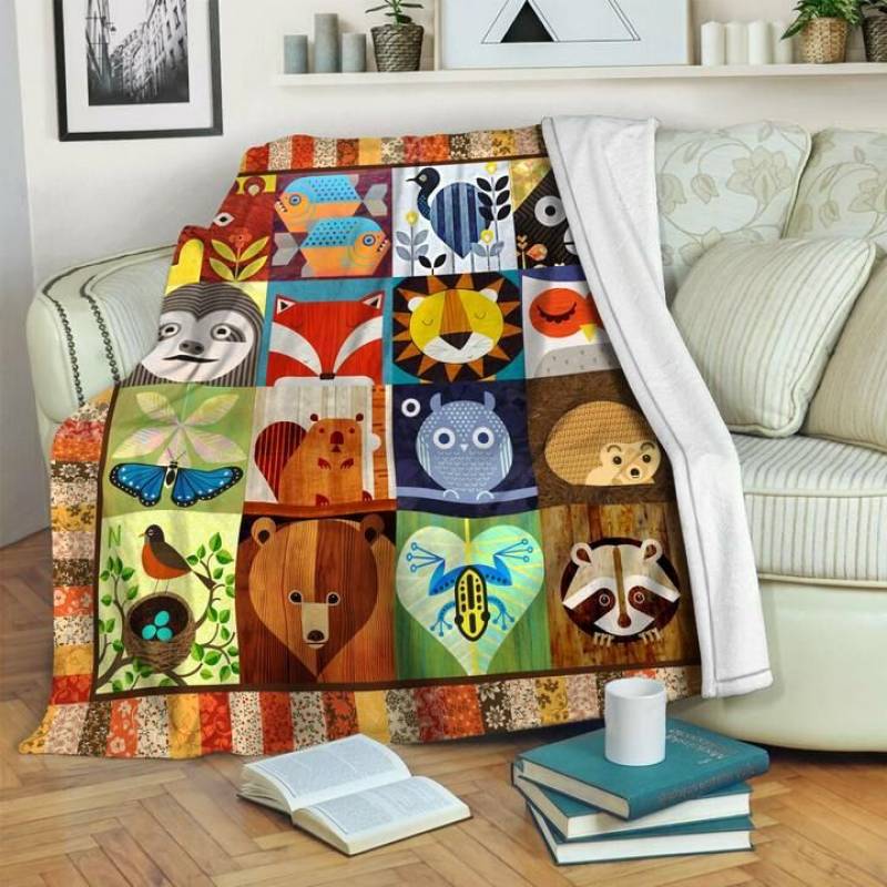 Animal CLM2711062S Sherpa Fleece Blanket