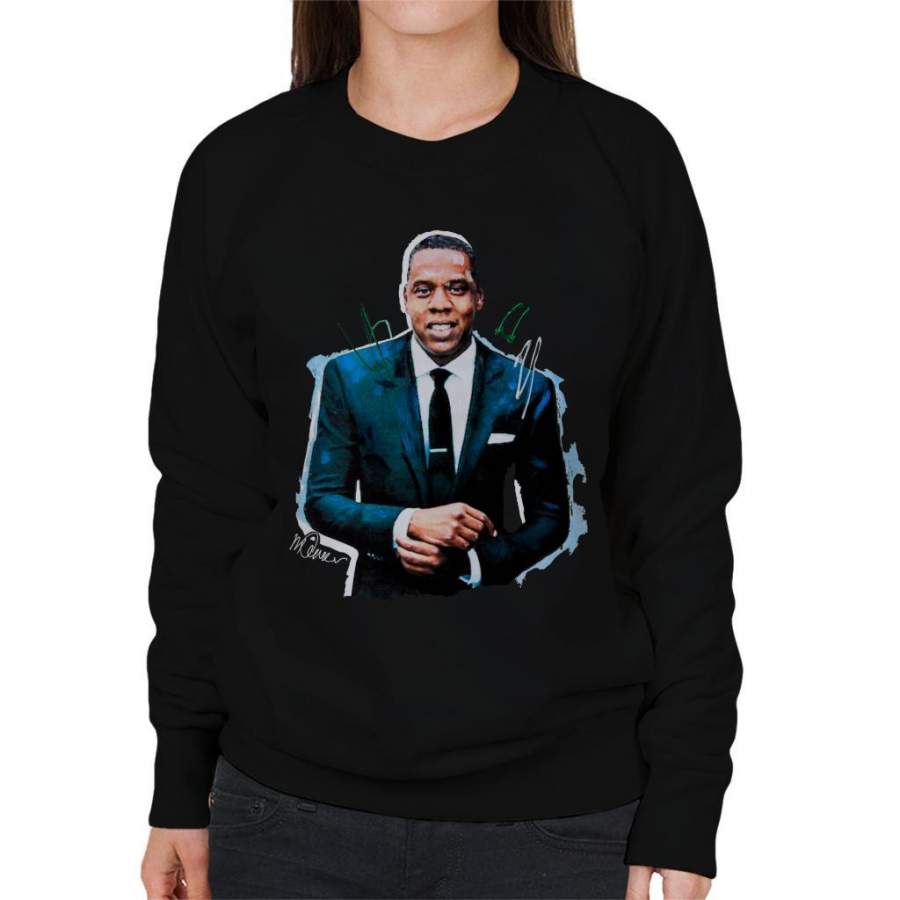 Sidney Maurer Original Portrait Of Jay Z Suit Women’s Sweatshirt
