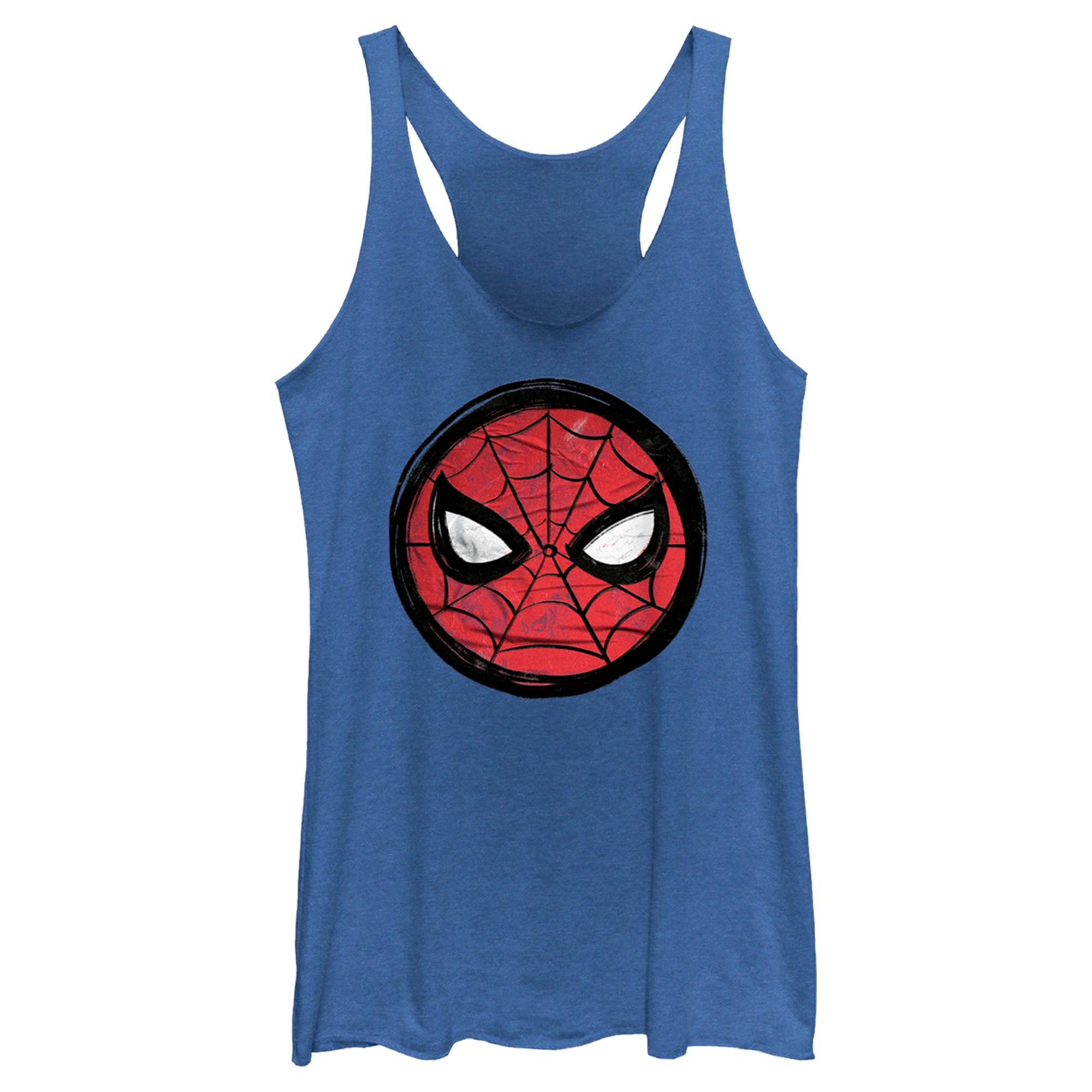 Women’S Spider-Man: Beyond Amazing Mask Sketch Circle Racerback Tank Top