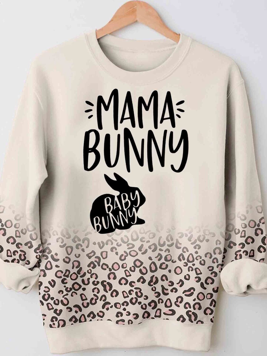 Mama Bunny Funny Rabbit 3D Hoodie Tshirt Leopard Print Gift For Girls