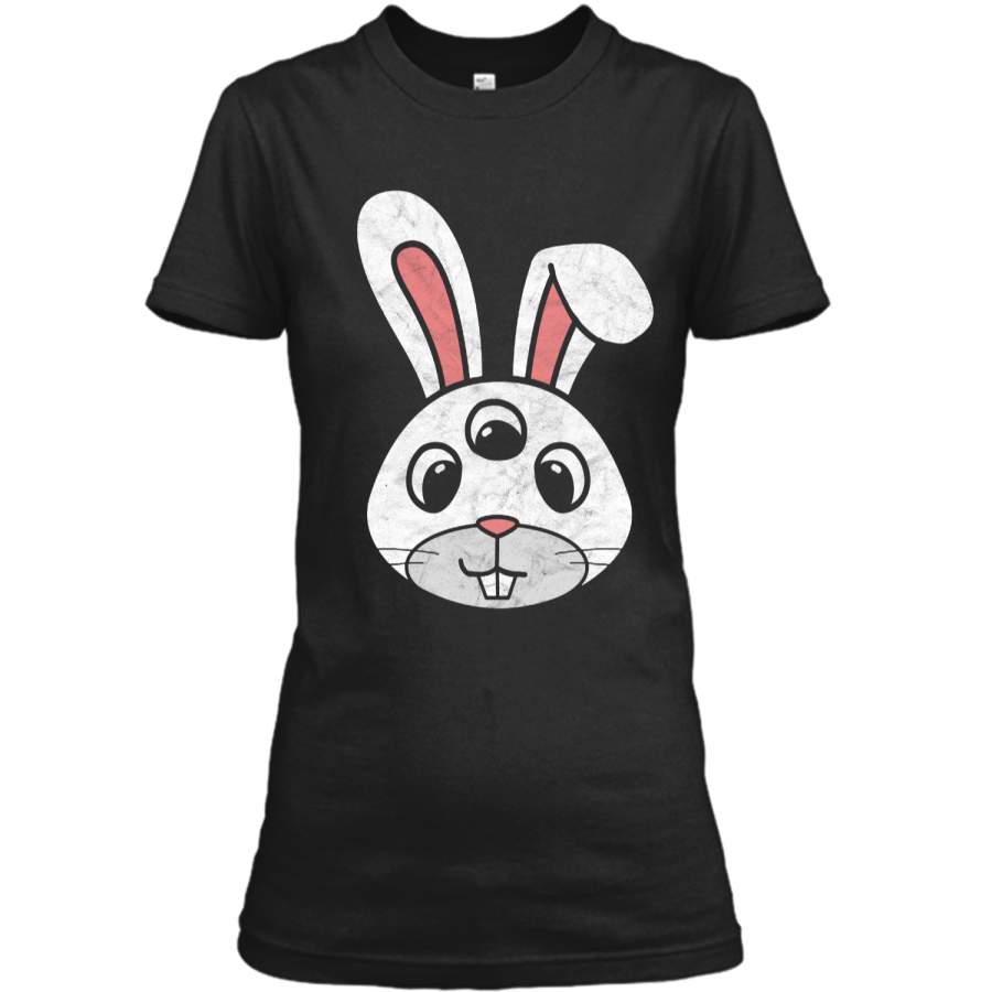 Cute 3-Eyed Easter Bunny Shirt – Retro Funny & Creepy!1 Ladies Custom