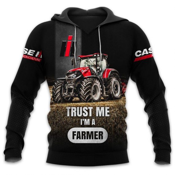 Gift For Farmer Case Ih Shirt Farm Red Tractor Trust Me I M A Farmer Hoodie Hg