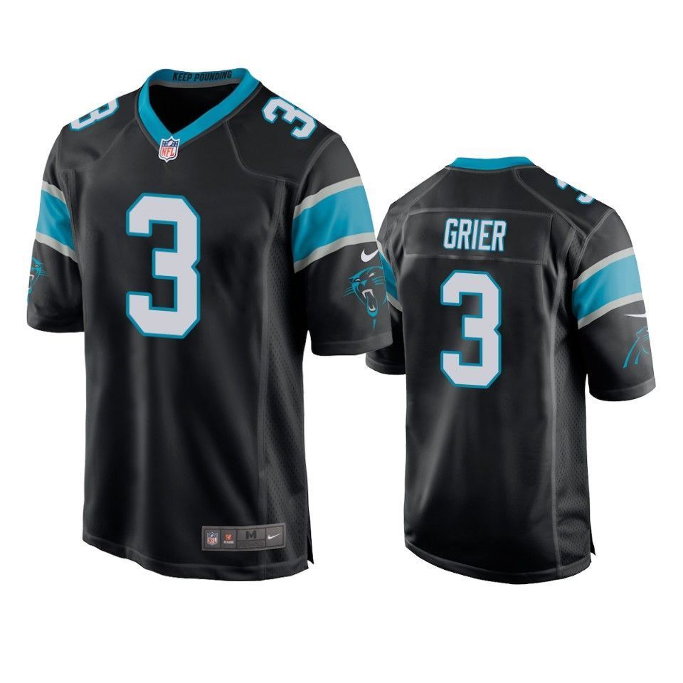 Carolina Panthers Will Grier 2019 NFL Draft Black Game Jersey