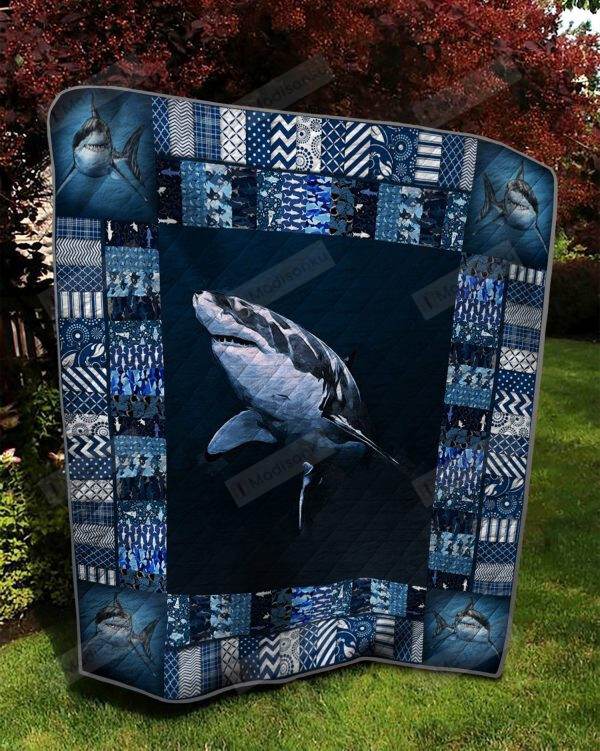 Shark Picture Quilt Blanket Great Customized Gifts For Birthday Christmas Thanksgiving Perfect Gifts For Shark Lover