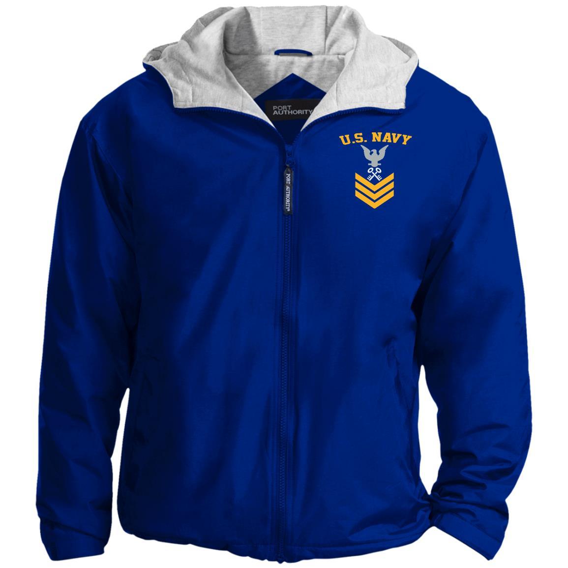 US Navy Storekeeper SK E-6 Rating Badges Gold Stripe Printed Hoodie Team Jacket