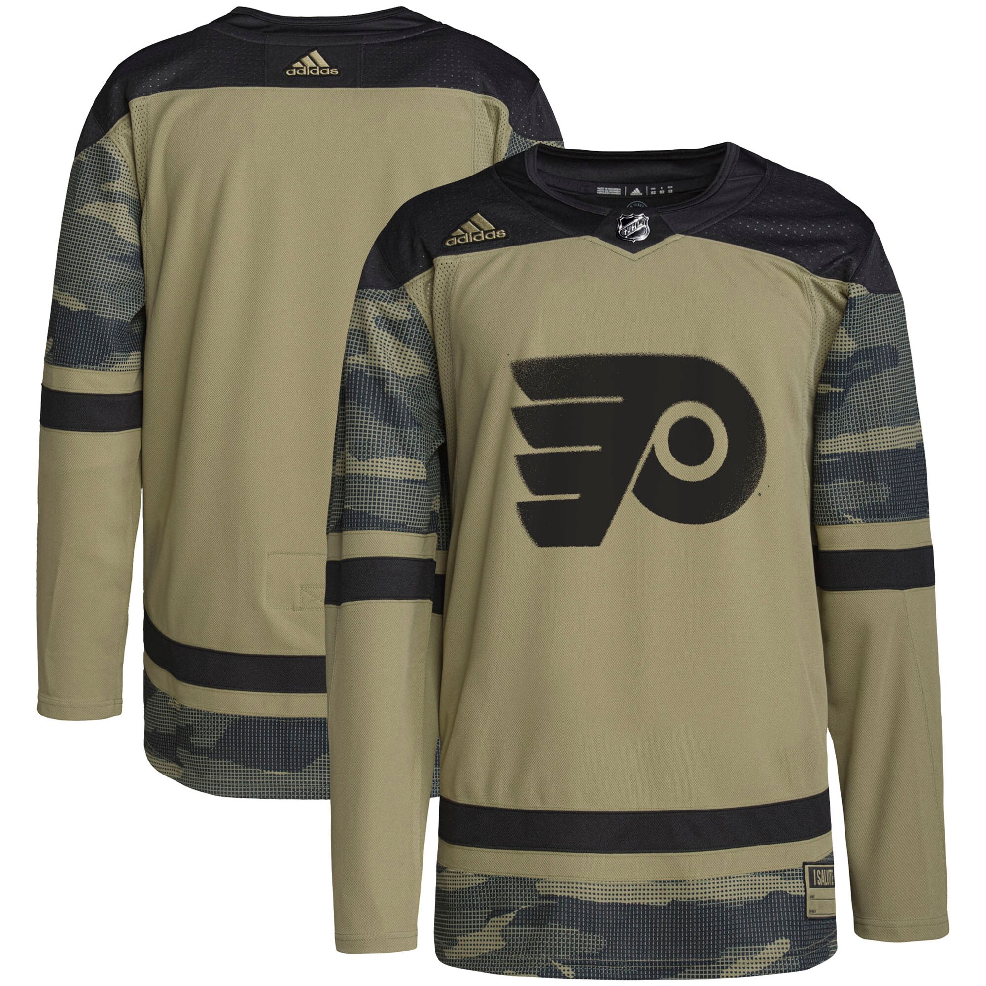 Men's Philadelphia Flyers adidas Camo Military Appreciation Team Authentic Practice Jersey