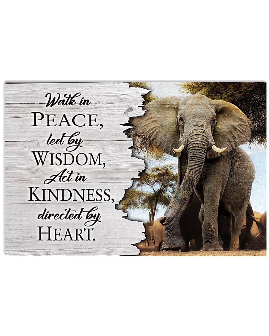 Elephant Walk In Peace Poster And Canvas, Wall Decor, Wall Art, Canvas Instructure, Wall Art, Poster Store, Wall Decals, Canvas Wall Art