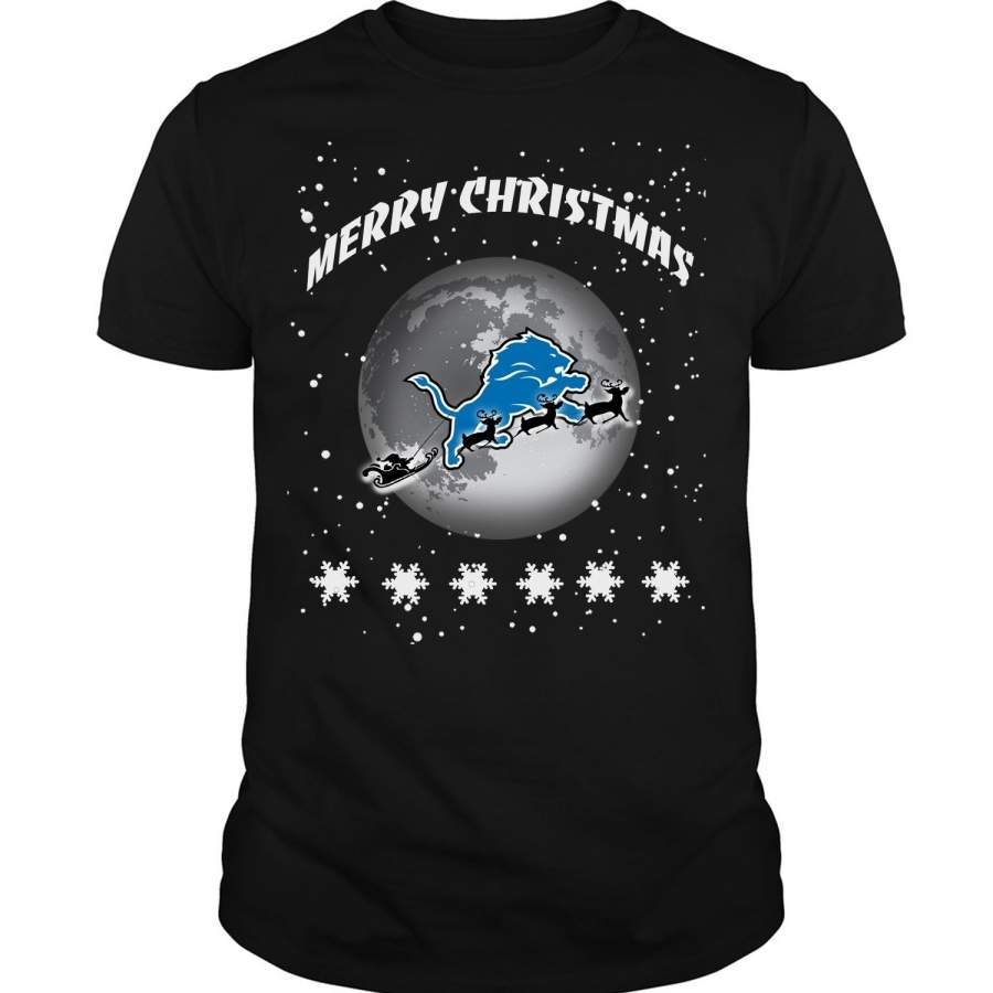 Merry Christmas T Shirt, Detroit Lions T Shirt