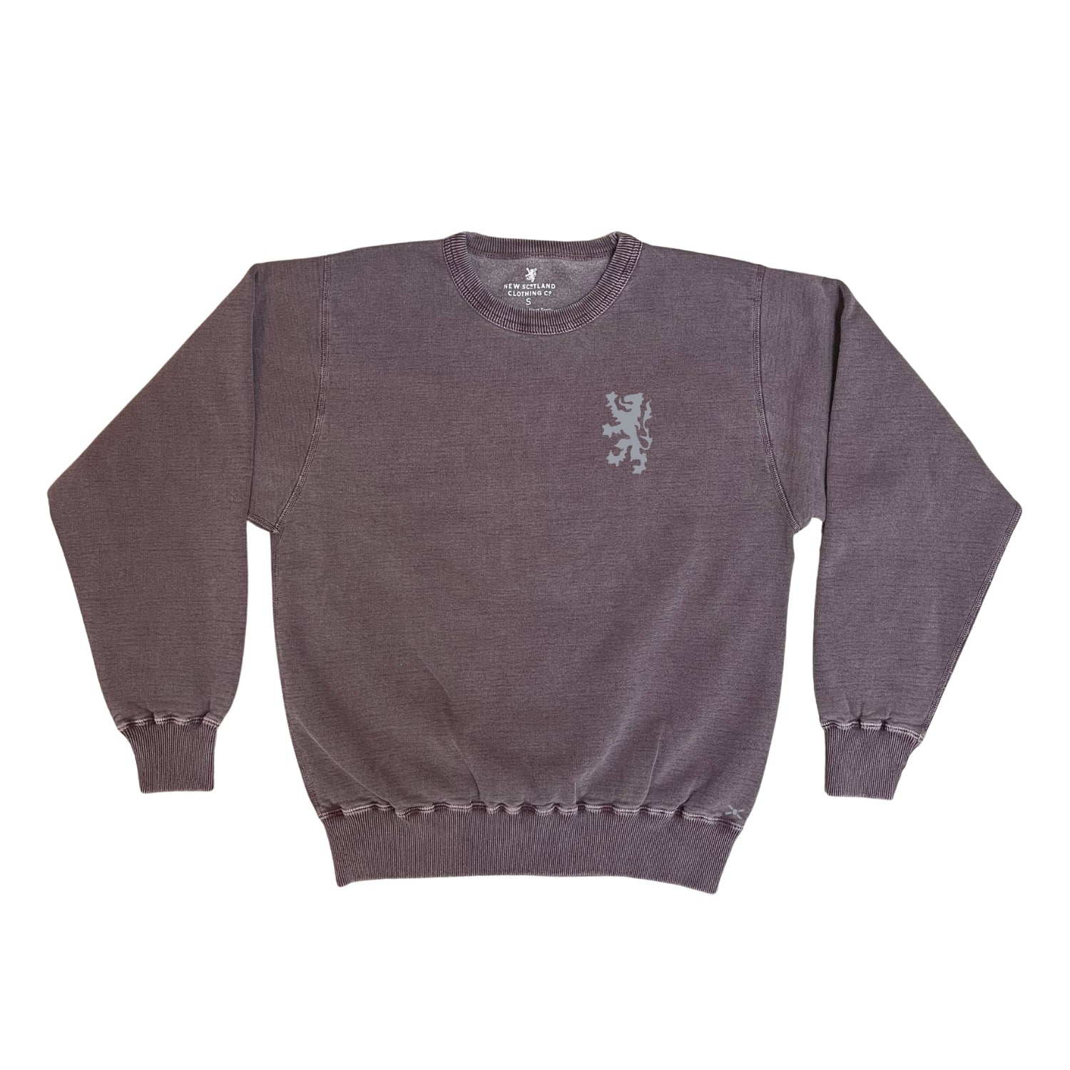 Vintage Rampant Lion Sweatshirt In Burgundy Sand