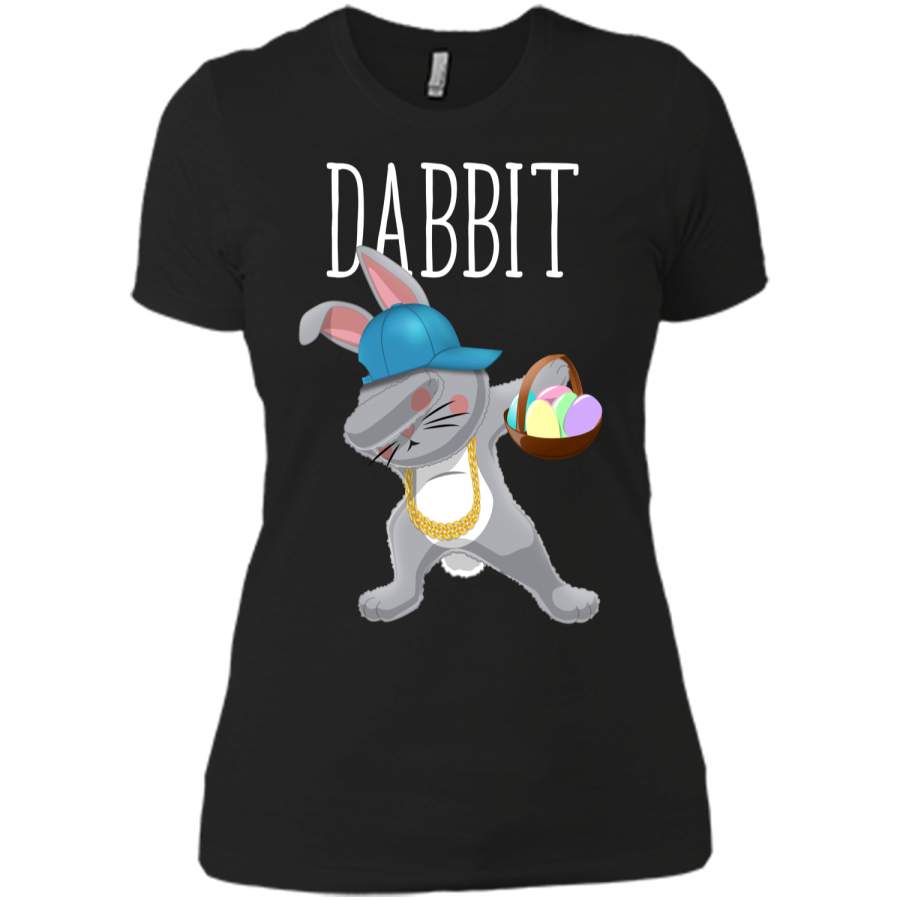 Dabbit Dabbing Easter Bunny Hip Hop Shirt Kids Easter Gift Next Level Ladies Boyfriend Tee