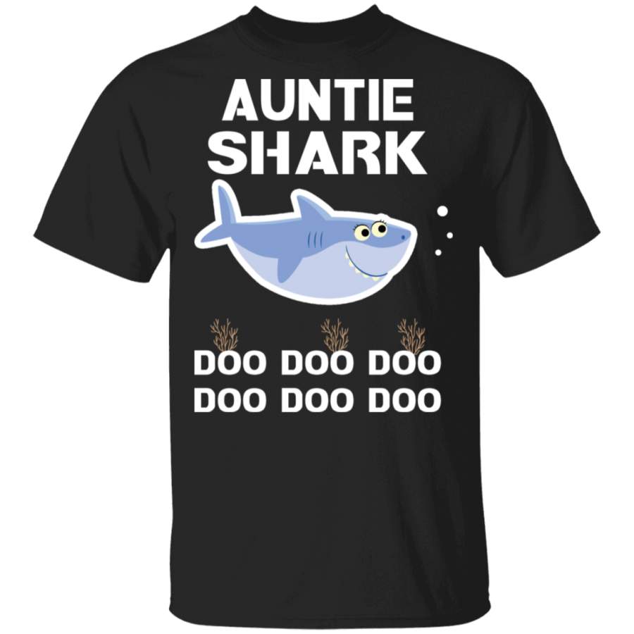 Auntie Shark T-shirt Doo Doo Doo – Family Gift T-Shirt