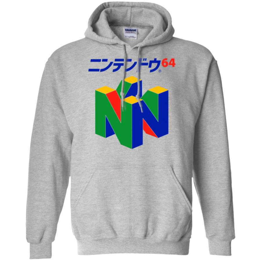 AGR Japanese Nintendo 64 Gildan Pullover Hoodie