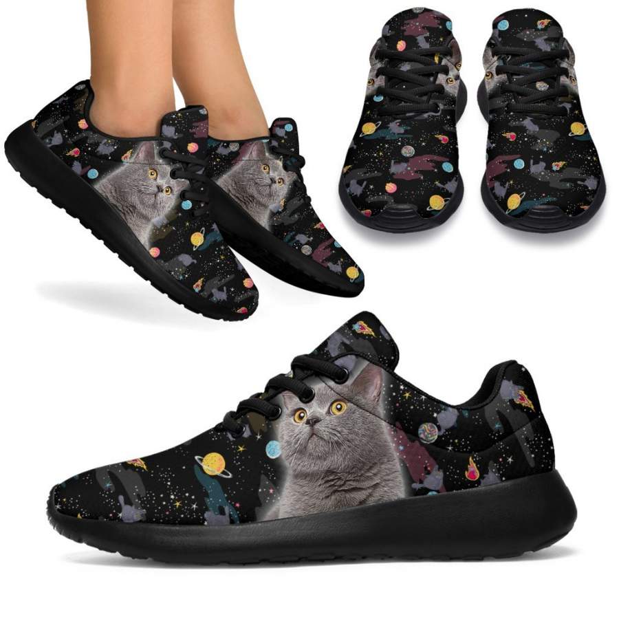 British Shorthair Cat Sneakers Sporty Shoes For Cat Lover Gift Idea PT03