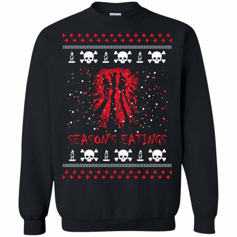 Seasons Eatings Zombie Ugly Christmas Sweater