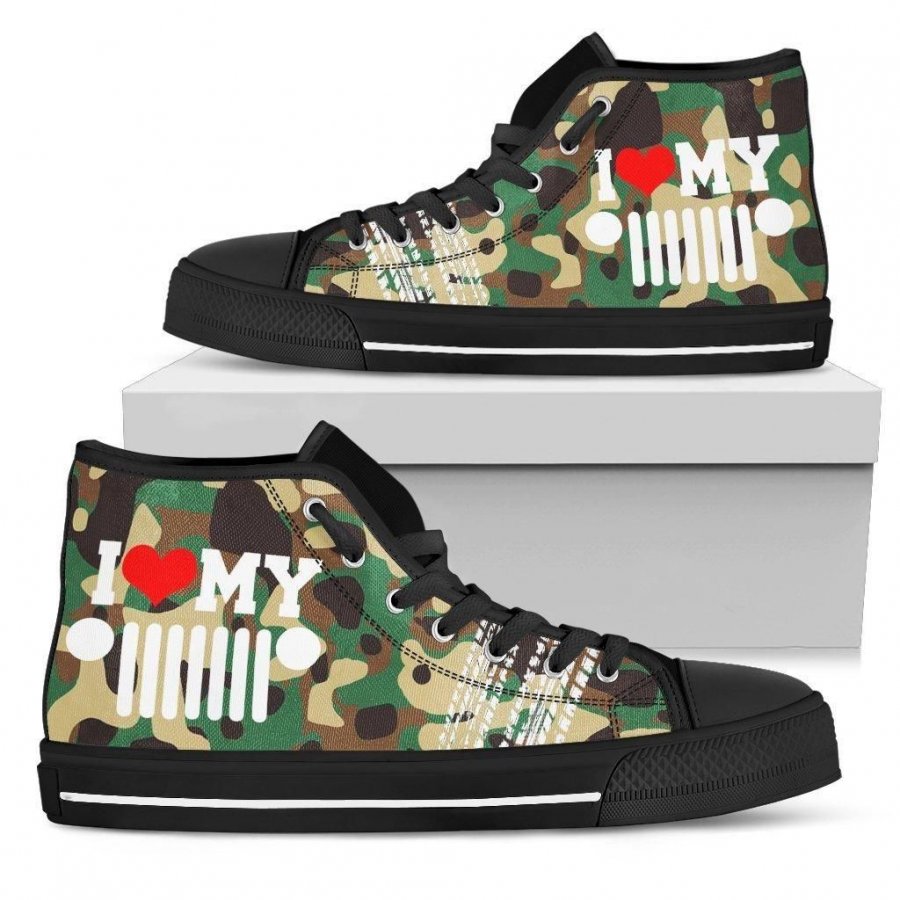 Camo Jeep High Top Sneaker Shoes