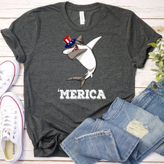 Shark Dabbing Merica 4th of July Shirt Tank Top Hoodie 4th of July Shirt Usa Shirt Patriotic Shirt American Shirt 4th of July Gift