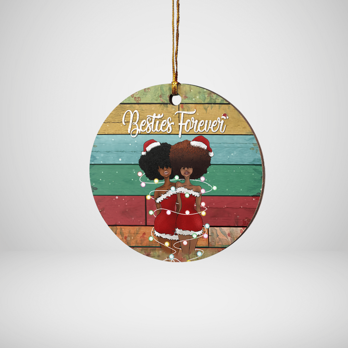 Besties Forever Ornament Christmas Ornament For Black Woman Best Friend Ornament Home Decor