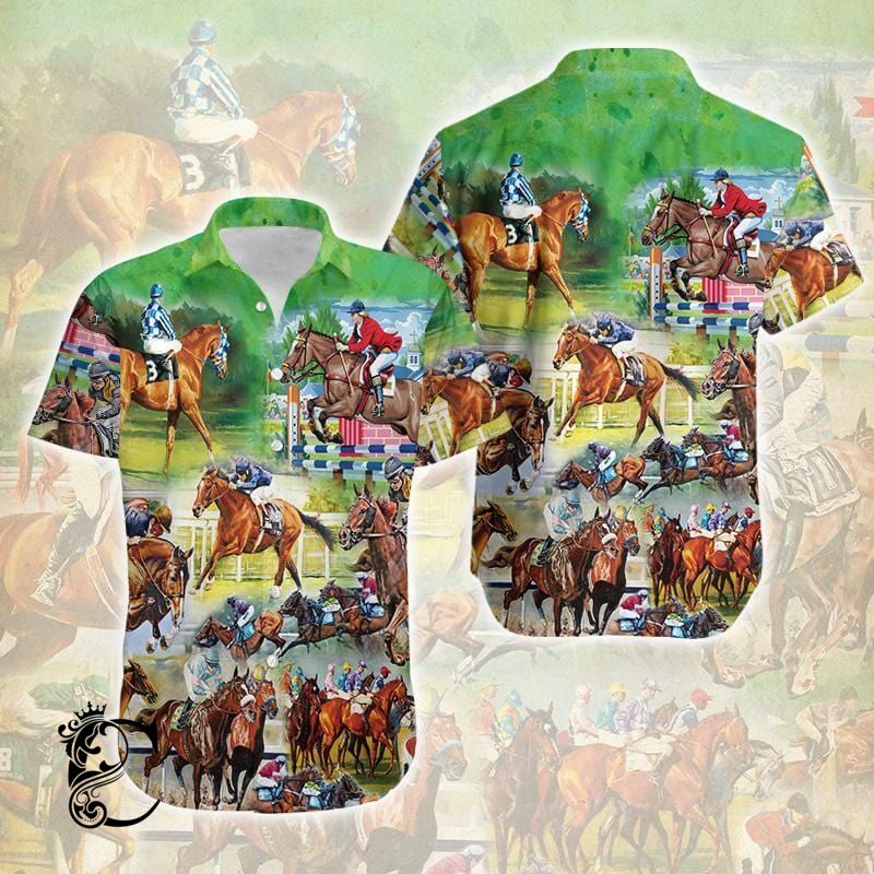 The Horse Race Is Beautiful Picture Hawaiian Shirts