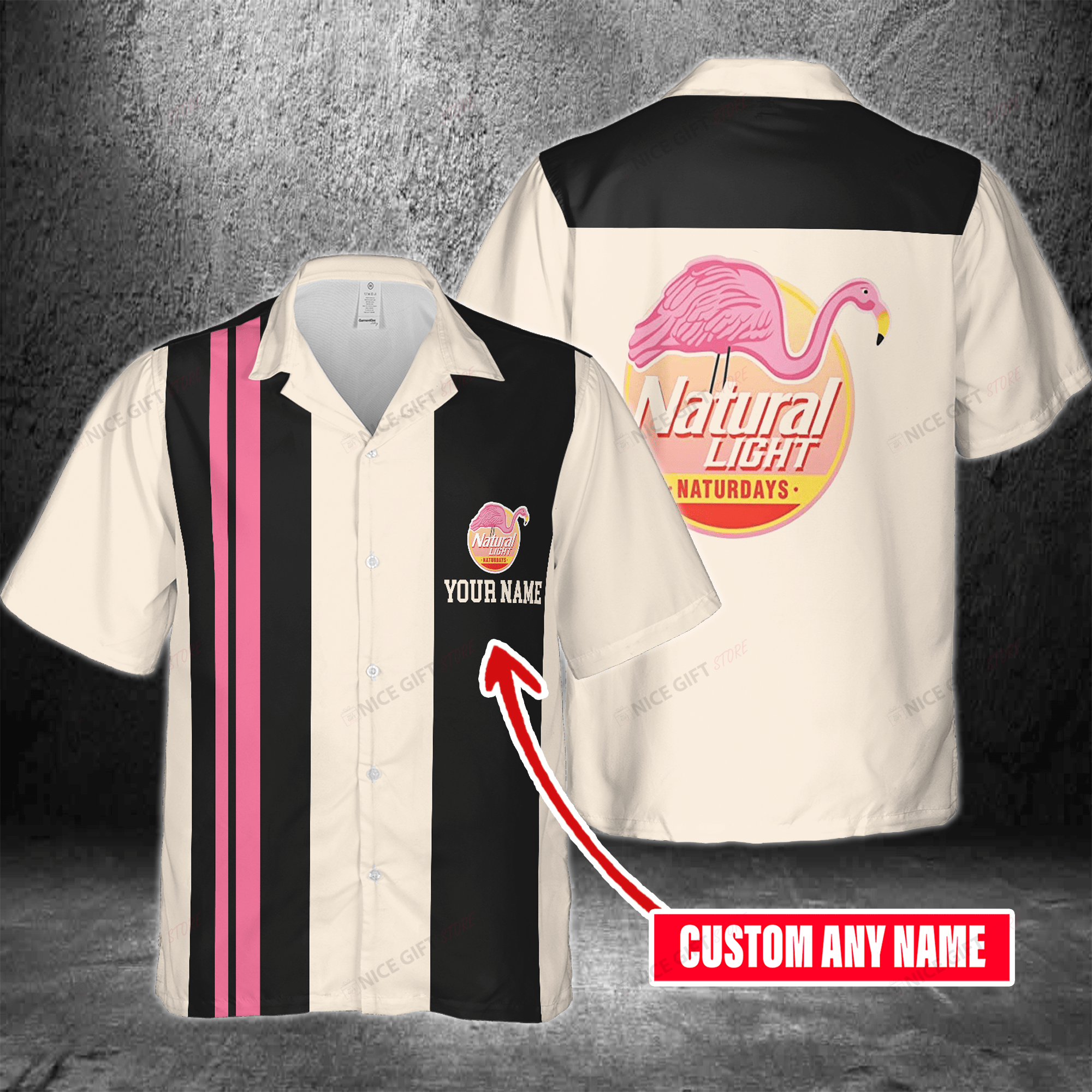 Natural Light Naturdays Custom Name Hawaiian Shirt 3Hs-M8S9