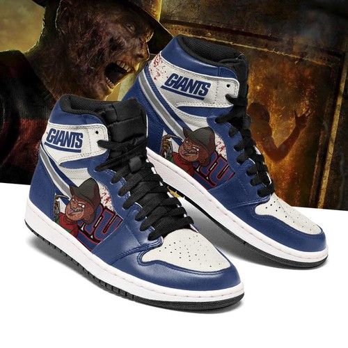 New York Giants Horror Jordan Sneakers For Fan High Top Shoes Air Jordan High Sneakers Sport Sneakers