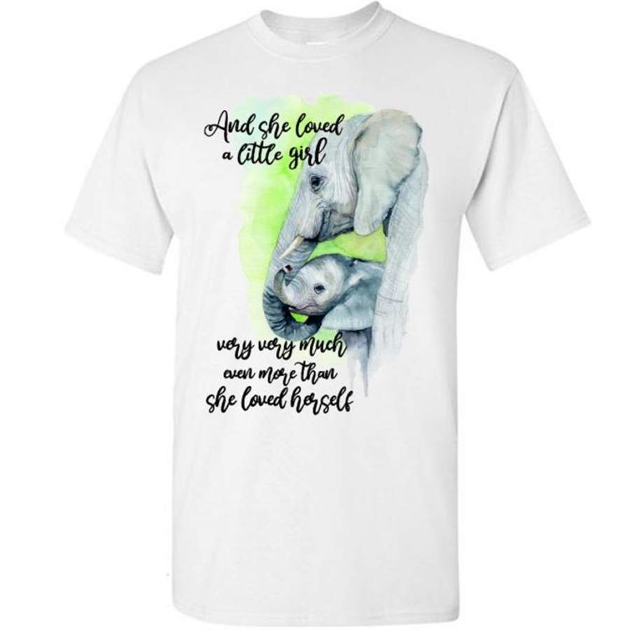 And She Loved Little Girl Very Very Much Even More Than She She Loved Herself, Elephant Design – Gildan Short Sleeve Shirt