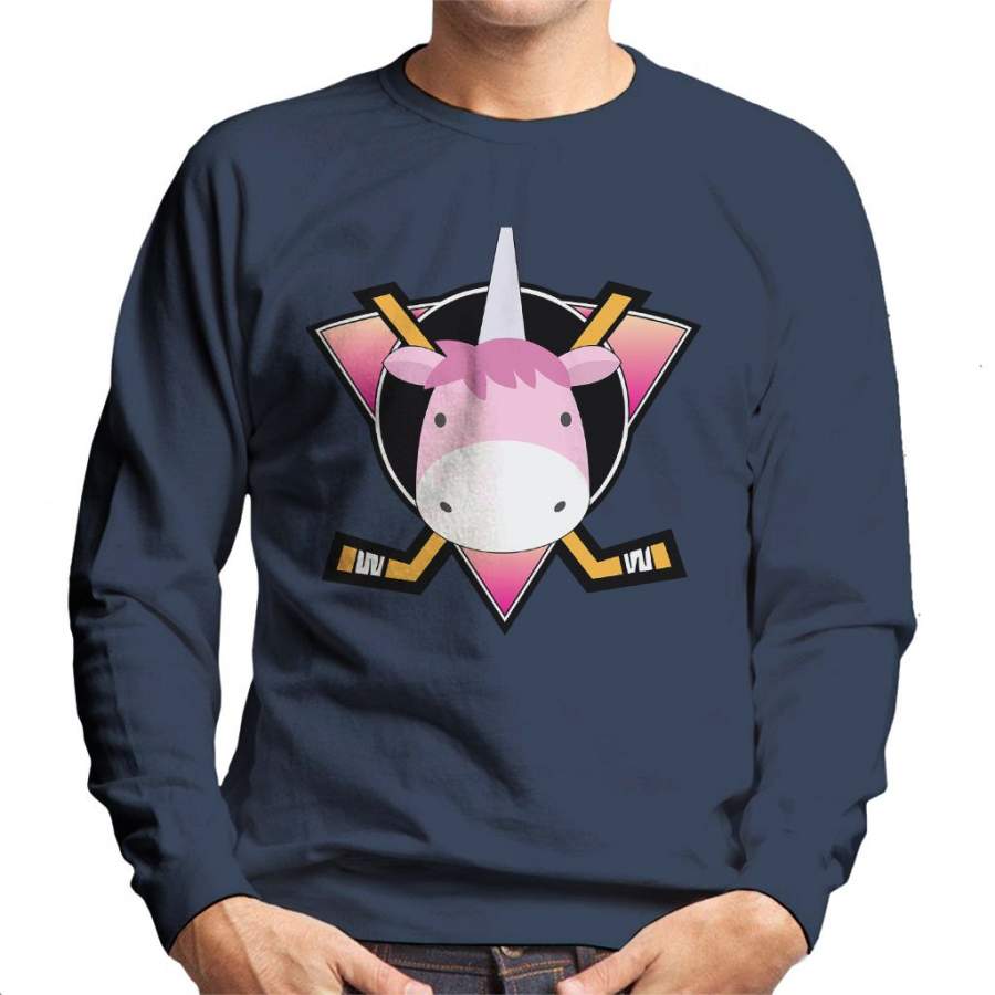 Unicorn Mighty Ducks Logo Mix Men’s Sweatshirt