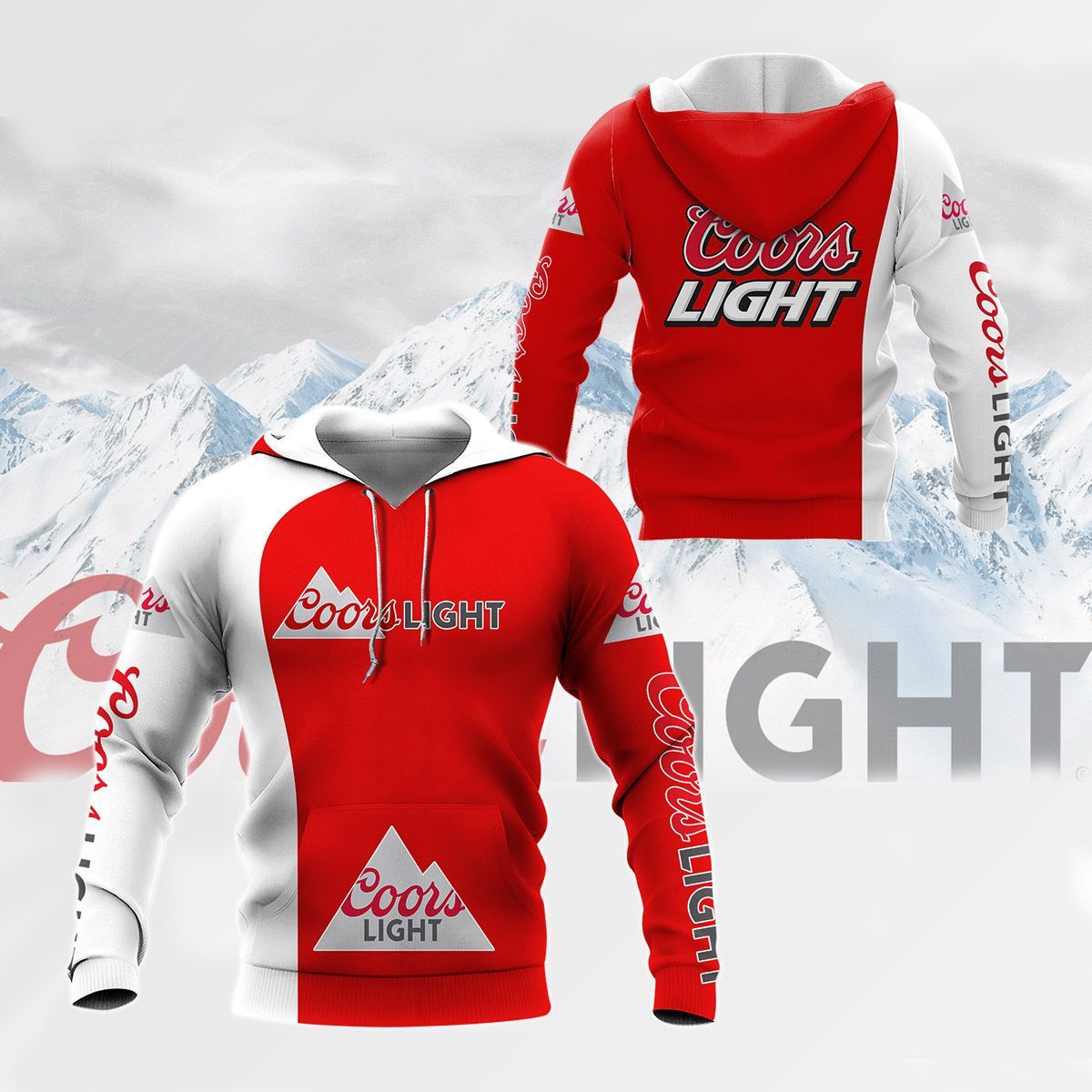 3D All Over Printed Coors Light TNC-HT Shirts Ver1 (Red&White)