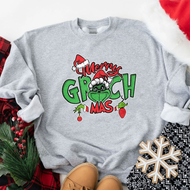 Merry Christmas Sweatshirt 2D Crewneck Sweatshirt All Over Print Sweatshirt For Women Sweatshirt For Men Sws4425