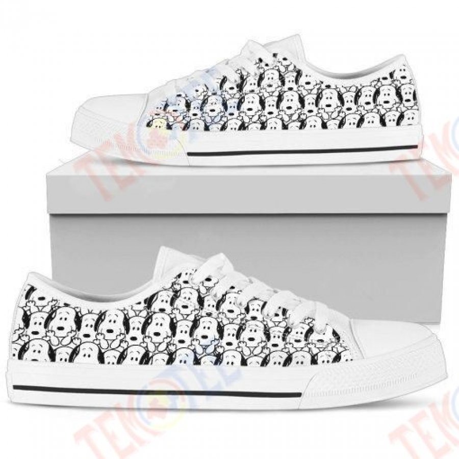 Mens Womens Snoopy Pattern Low Top Shoes Custom Print Footwear Converse Sneakers TMT676