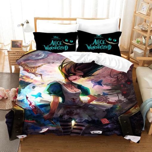 Alice In Wonderland 22 Duvet Cover Pillowcase Home Decor 3D Bedding Set