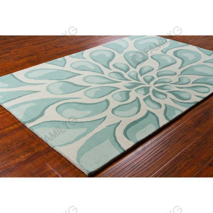 Aqua Flower Rug