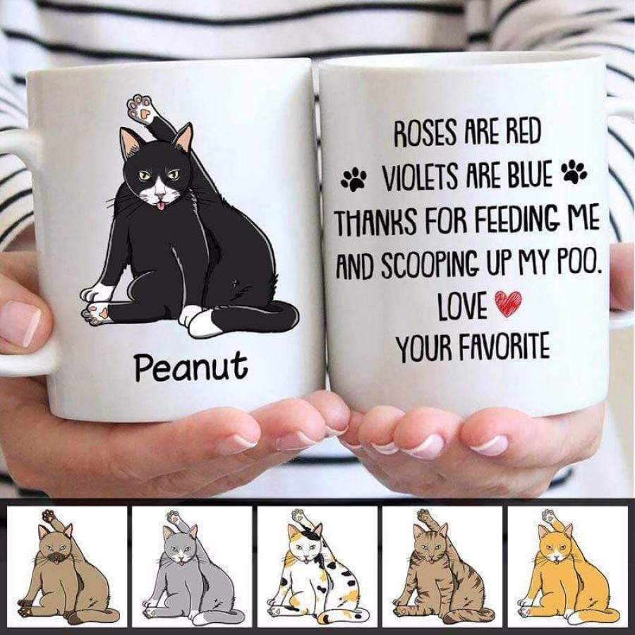 Scoop Up My Poo Cats Personalized Mug