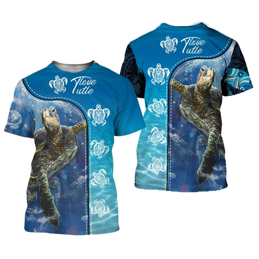 Amazing Sea Turtle 3D All Over Printed Shirts For Men And Women 27