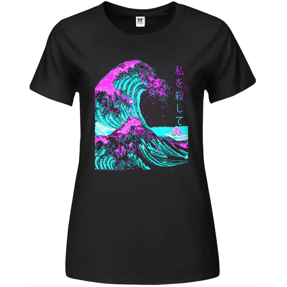 Aesthetic The Great Wave Off Kanagawa – Hokusai Premium Womens T Shirts