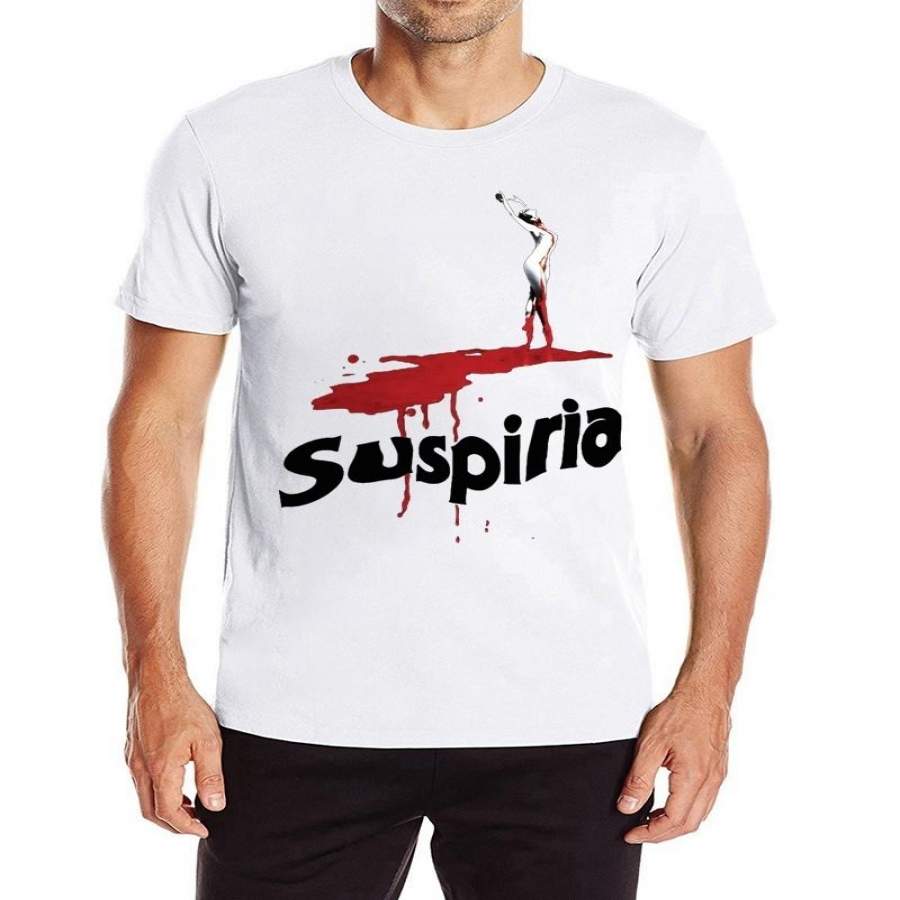 Fashion Cotton Round Neck Casual Hip Hop Fun Suspiria Dario Argento Vintage Movies Horror T Shirt