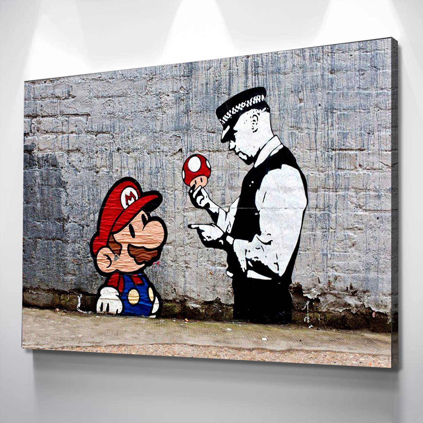 Banksy Prints | Banksy Canvas Art | Banksy Prints For Sale | Mario Reproduction | Canvas Wall Art