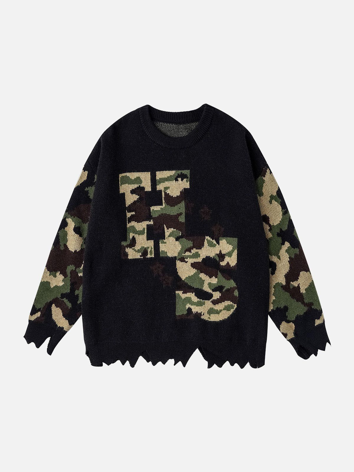 Talishko™ – Patchwork Camouflage Sweater