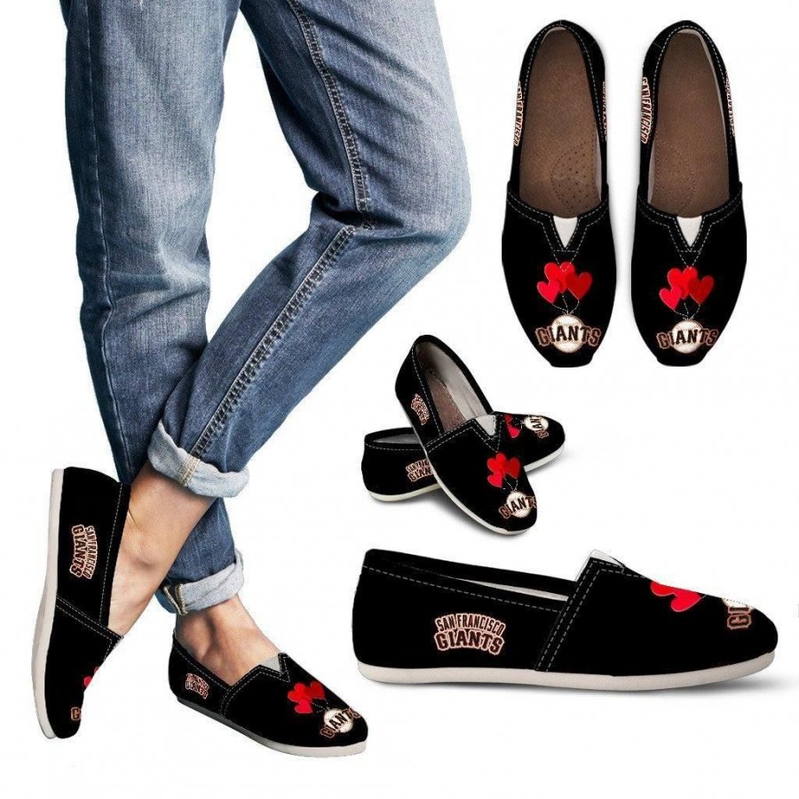 Lovely Heart Balloon Beautiful Logo San Francisco Giants Casual Shoes