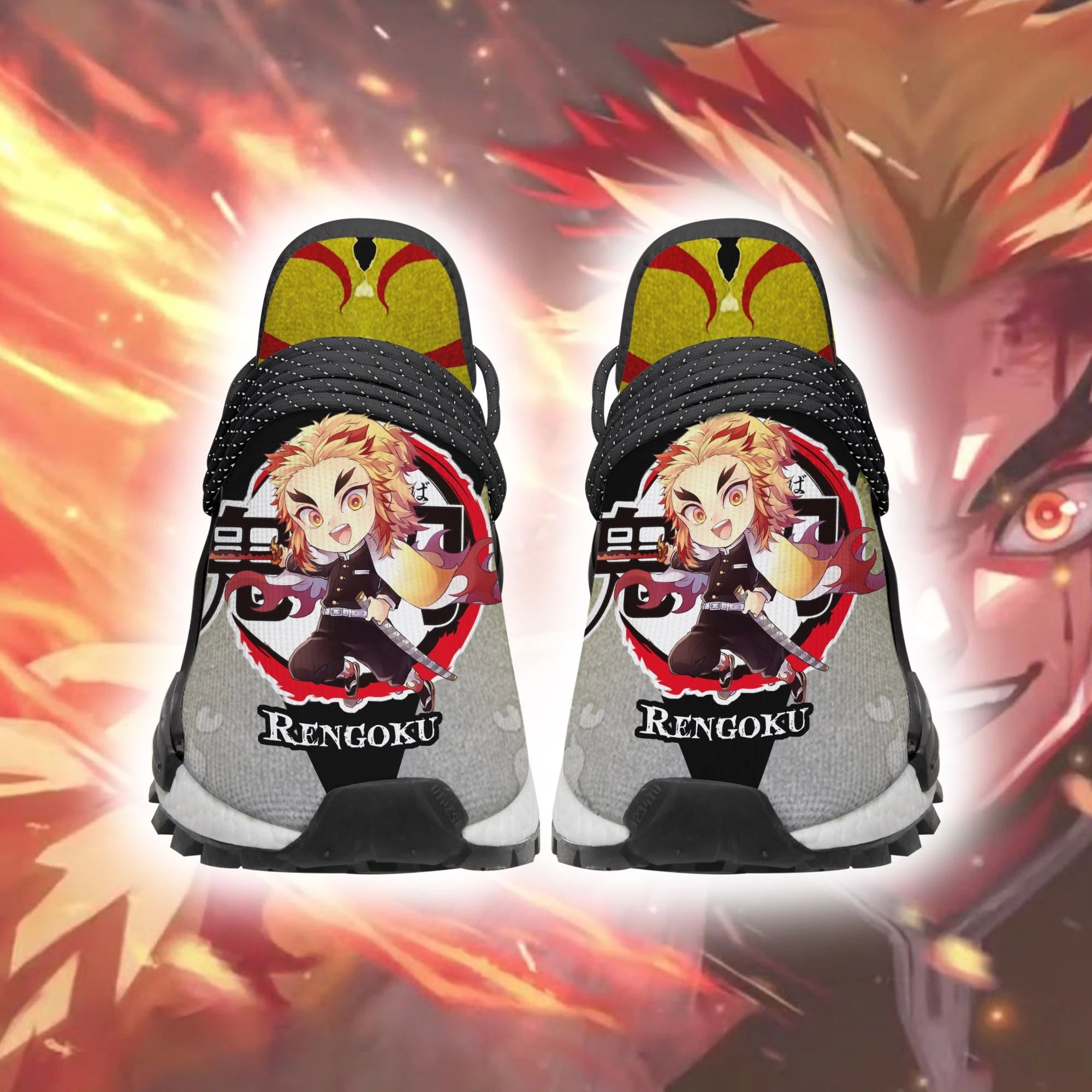 Rengoku Shoes Custom Demon Slayer Anime Sneakers Unisex Men Women