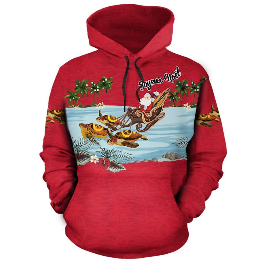 Vanuatu Hoodie Pullover Turtle Christmas Red A18 – 3D Hoodies