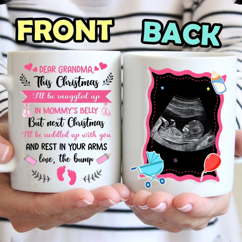 Personalized Ultrasound Gift For New Grandma This Christmas In Mommy’S Belly Mug